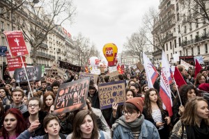 Les lycéens et étudiants rejoignent le cortège syndical – Paris