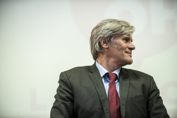 LILLE, FRANCE – JULY 4: Stéphane Le Foll, Minister of Agriculture, during the meeting « Hey oh the left » in Lille, France on july 4.
Supporters of the policy of the socialist government, led by Stéphane Le Foll and Patrick Kanner in the region held a meeting, « Hey Oh left » Monday night at the Lille Gymnasium, to restore confidence to the militants and provide them with arguments.