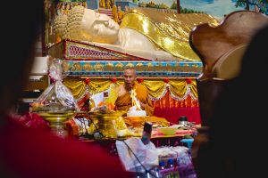 ROUBAIX, FRANCE, 17 SEPTEMBRE: Commémoration de Pchum Ben,  la fête bouddhiste théravada Khmer qui célèbre les morts et favorise la réincarnation, à Roubaix, le 17 septembre 2017.