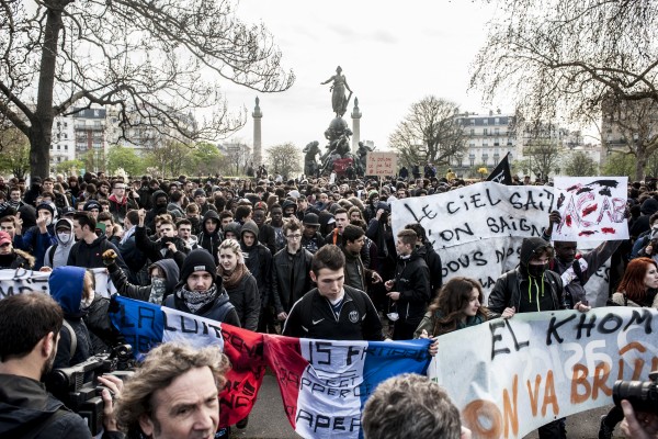 Les lycéens se sont donnés rendez-vous Place de la Nation à Paris 